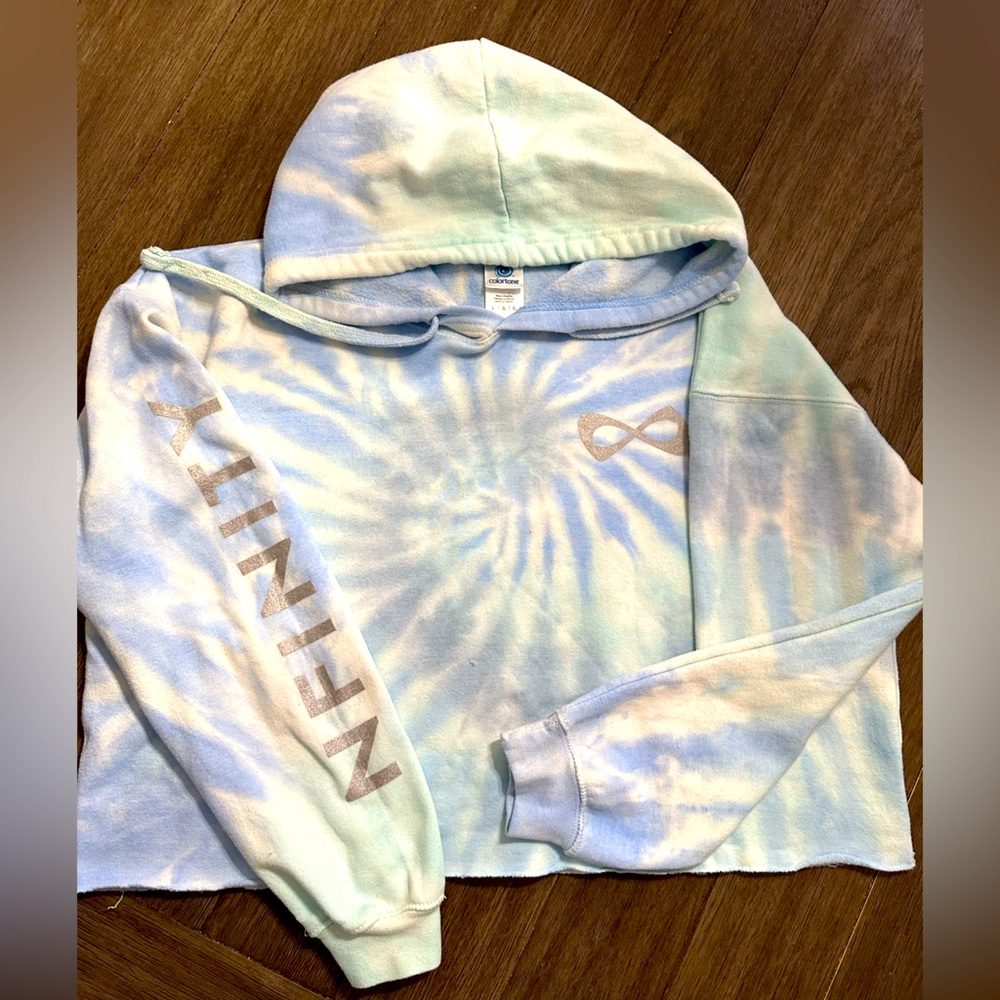 Nfinity Cheer Cropped Hooded Drawstring Sweatshirt